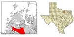 Denton County Texas Incorporated Areas Flower Mound highlighted